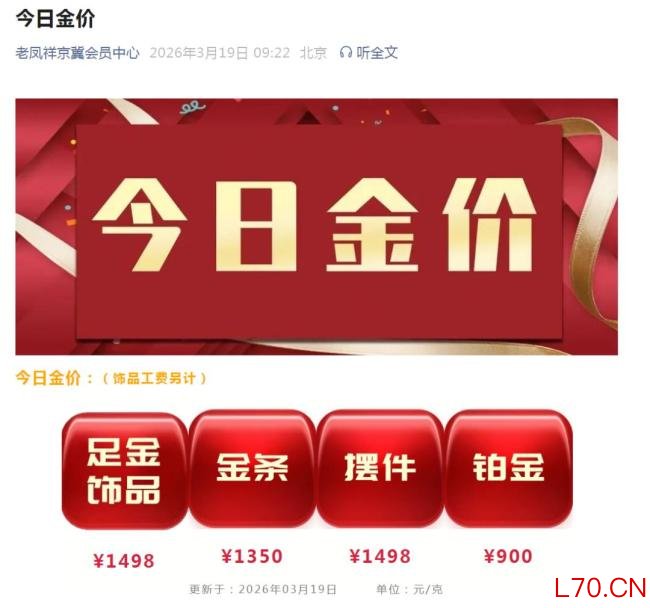金饰价格跳水 一夜跌了55元 金价震荡走低