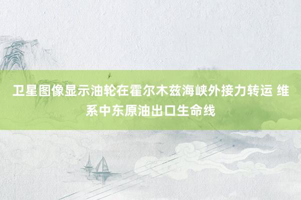 卫星图像显示油轮在霍尔木兹海峡外接力转运 维系中东原油出口生命线