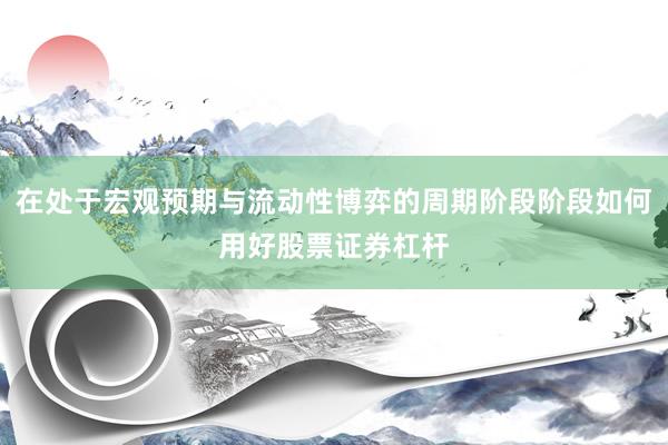 在处于宏观预期与流动性博弈的周期阶段阶段如何用好股票证券杠杆