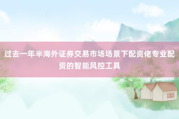 过去一年半海外证券交易市场场景下配资佬专业配资的智能风控工具