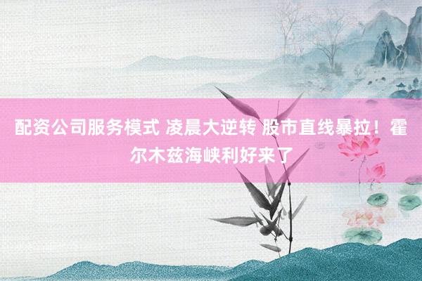 配资公司服务模式 凌晨大逆转 股市直线暴拉！霍尔木兹海峡利好来了